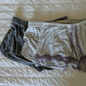 Set of 3 Aerie lounge shorts